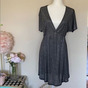 Passport v-neck glitter dress